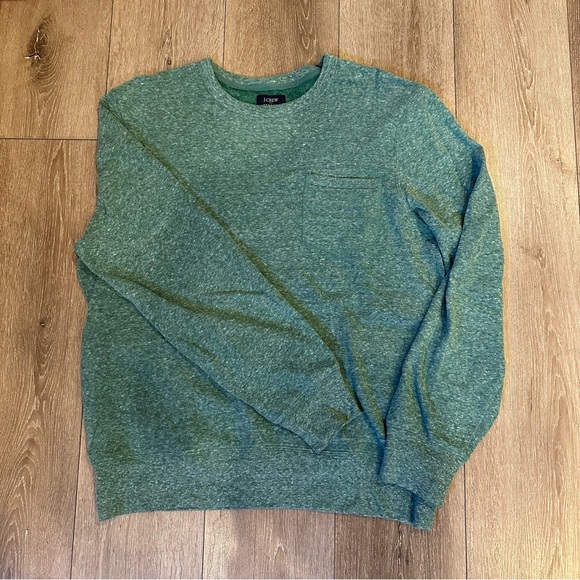 JCrew green fleece sweatshirt size medium - Picture 1 of 3
